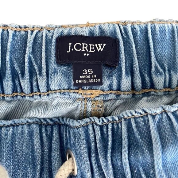 J. Crew Denim Jogger Pant with Rope Tie Closure 35 - Picture 4 of 5